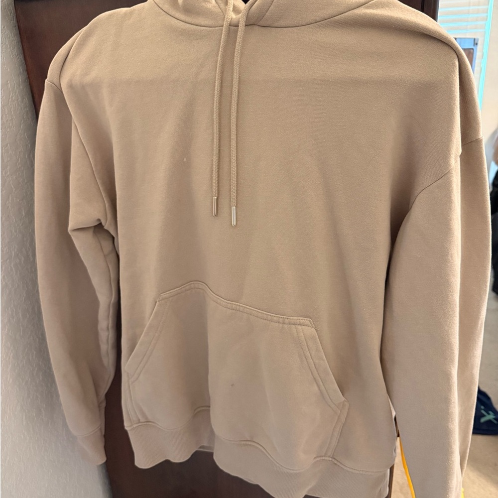 H&M Men's Crewneck Hoodie in Beige